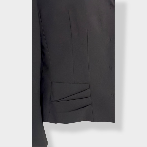 Tahari Black Fitted Jacket. Beautiful pleated detail on the pockets and the back - Picture 6 of 7